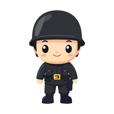 Toy Soldier Kawaii Front SVG cut file