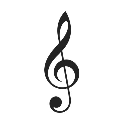 Treble Clef Minimal Side SVG cut file