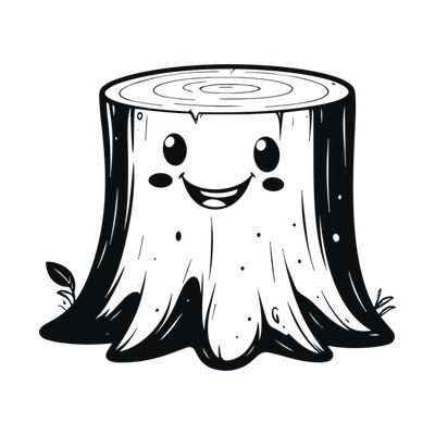 Tree Stump Cartoon SVG cut file