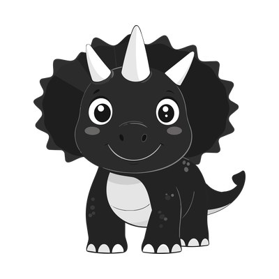 Triceratops Cartoon SVG cut file
