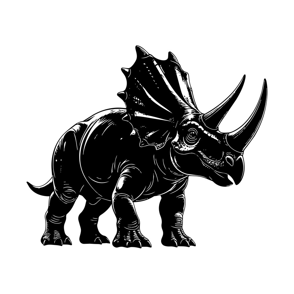 Triceratops SVG cut file – SVG, PNG, DXF