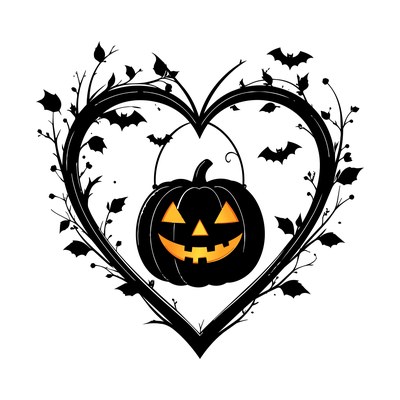Trick Or Treat Bag Heartframe SVG cut file