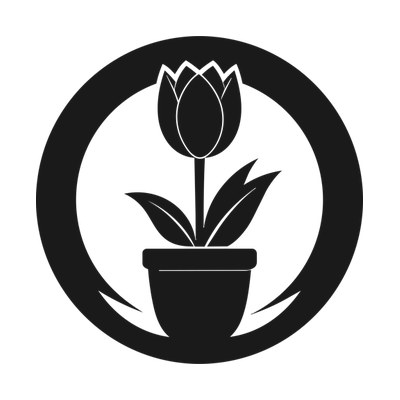 Tulip In A Pot Badge SVG cut file