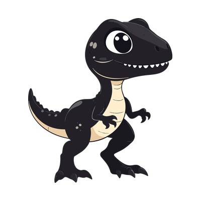 Velociraptor Kawaii Front SVG cut file