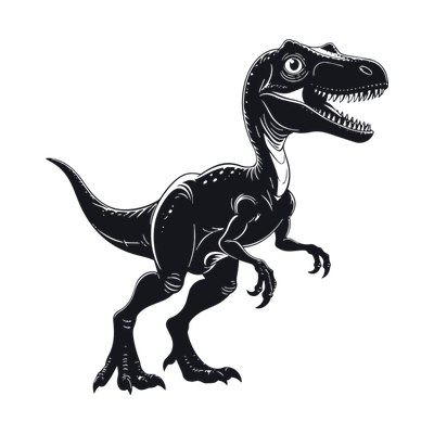 Velociraptor Retro Front SVG cut file