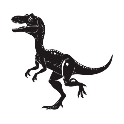 Velociraptor Silhouette Side SVG cut file