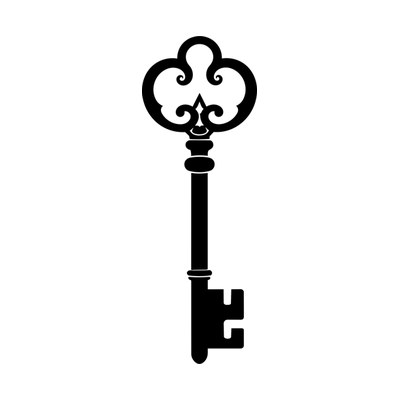 Vintage Key Skeleton SVG cut file