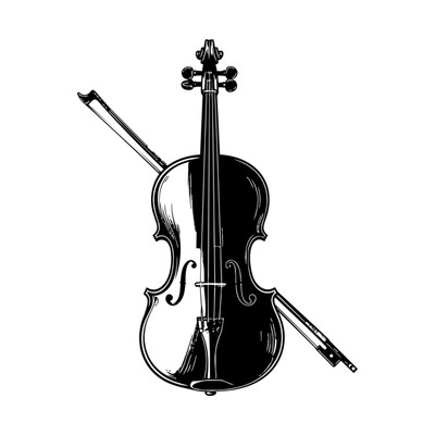 Violin Doodle SVG cut file