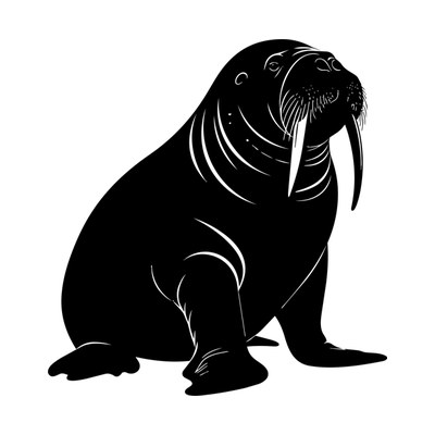 Walrus Silhouette SVG cut file