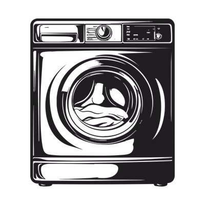 Washing Machine Retro Side SVG cut file