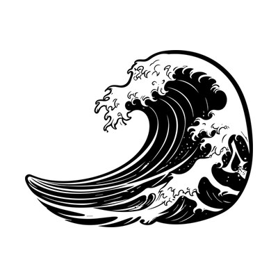 Wave Sticker Side SVG cut file