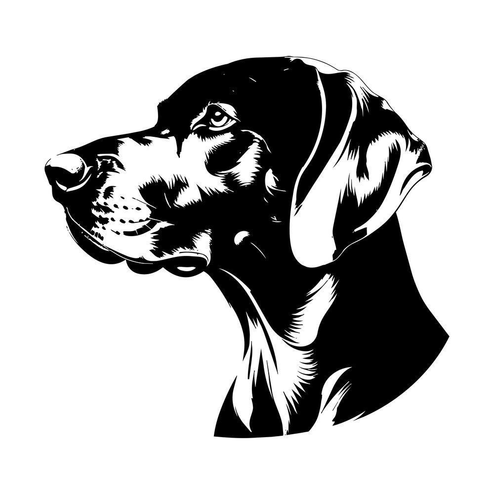 Weimaraner Silhouette SVG cut file – SVG, PNG, DXF
