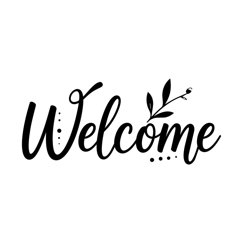 Welcome SVG cut file – SVG, PNG, DXF