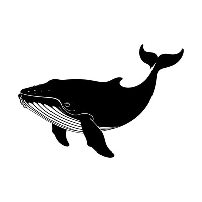 Whale Simple SVG cut file