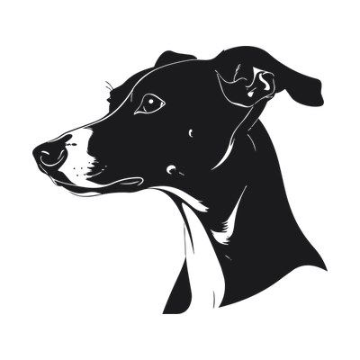Whippet Silhouette SVG cut file