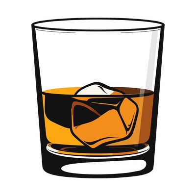 Whiskey Glass SVG cut file