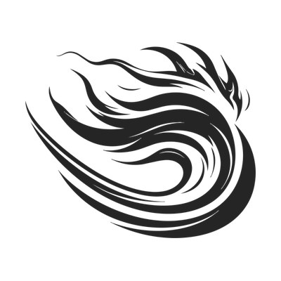 Wind Gust Bold Side SVG cut file