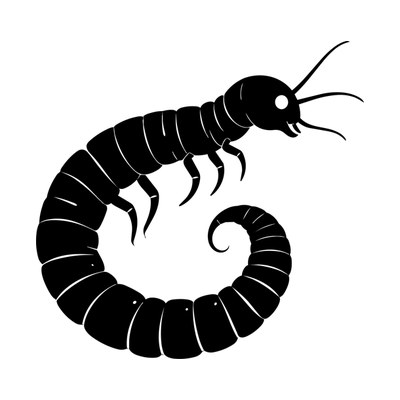 Worm Silhouette SVG cut file