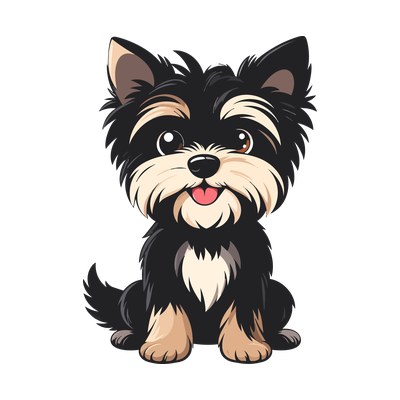 Yorkshire Terrier Cartoon Front SVG cut file